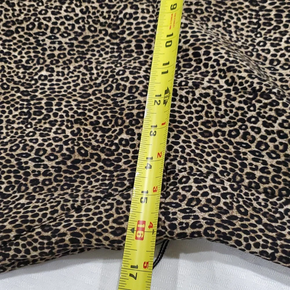 Micheal Michael Kors Mob Wife Elegant leopard print Crop Jumpsuit Sz 10